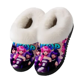 K-POP Stílusú Női Otthoni Papucs – Vastag Plüss Béléssel és Csúszásgátló Talppal GB12513754