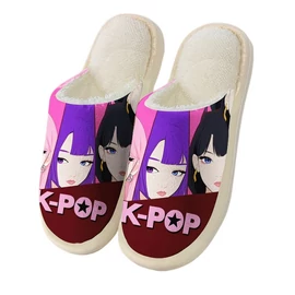 Pihe-puha K-POP Stílusú Női Plüss Papucs – Vastag Béléssel PP12607615