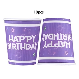 10 Darabos K-pop Témájú Születésnapi Papírpohár Szett TJ12141967