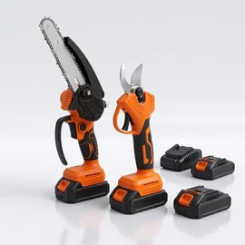 Black akkumulátoros mini láncfűrész és metszőolló szett 21V 53757