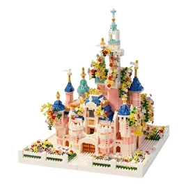 Virágdíszes kastély mini építőkocka készlet 64MX352K6W