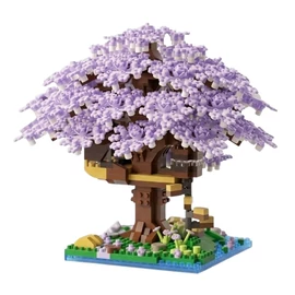 Sakura fa ház építőkocka készlet 1000 darabos - Lila LD10652934-3