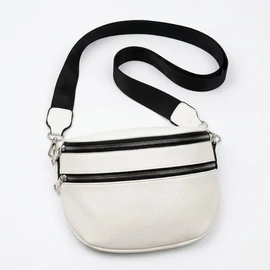 Női oldaltáska széles pánttal -fehér Taska-014