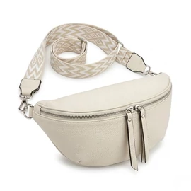 Női övtáska mintás pánttal -bézs Taska-017
