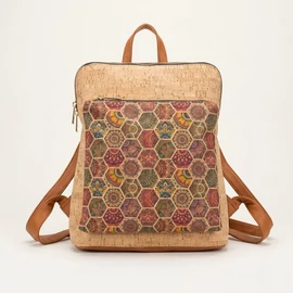 Mintás női hátizsák parafa hatású anyaggal Taska-004