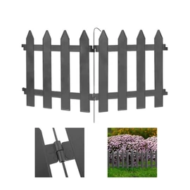 Vilde kerti szegély kerítés 30 × 30 cm 10 db – grafit, dekoratív és időjárásálló 351005-G