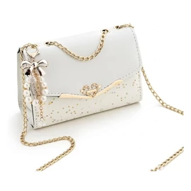 Női válltáska láncos pánttal - Fehér HF2434596-2