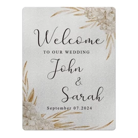 Elegáns esküvői üdvözlőtábla 30×40 cm, barna XD162913