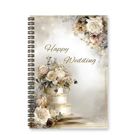 Elegáns esküvői vendégkönyv és tervező napló – A5 méret 5GM63581K3