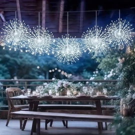 Prémium Hideg Fehér Napelemes Tűzijáték Lámpa Szett (Hideg Fehér) HL4876173-HF