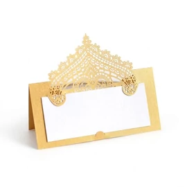 Arany csipke ültetőkártya - 50 db-os szett VV05330-G