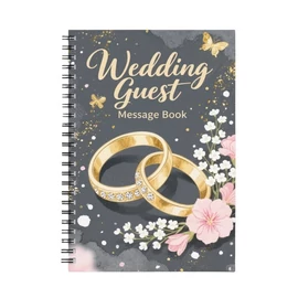 Prémium Esküvői Vendégkönyv és Emlékőrző – Arany Gyűrűs Design WB7436379