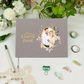 Esküvői Vendégkönyv Album Szürke GK100344