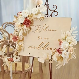 2 db elegáns bézs esküvői íves díszlet PR4890507