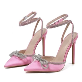 Vibráló Rózsaszín Masnis Stiletto – Modern és Nőies Karakter KT750117-P