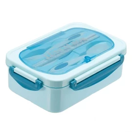 Kék Uzsonnásdoboz Rekeszekkel és Evőeszközökkel 07270_N