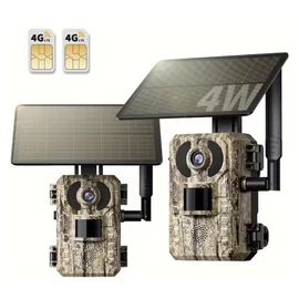 2 db 4G LTE napelemes vadkamera 2.7K élőképpel és SIM kártyával WA269145