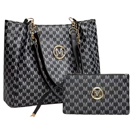 2 részes női vintage válltáska készlet – Klasszikus Fekete CY1949572-1