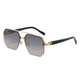BERTANS Retro Fém Napszemüveg Arany kerettel és Barna-Szürke átmenetes lencsével JL9111547-4
