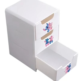 Disney Stitch 3 fiókos asztali tárolódoboz mini rendszerező - Fehér 6GM15526K9-3