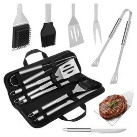 Kaminer grill eszközkészlet 6 db rozsdamentes acél tokban 00027178