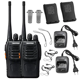Baofeng BF-888S walkie talkie szett 2 db 8 km hatótáv 14676