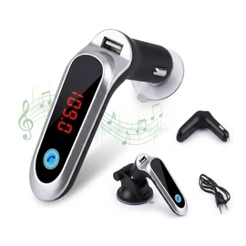 Autós bluetooth kihangosító + Fm transzmitter + MP3 lejátszó + USB töltő
