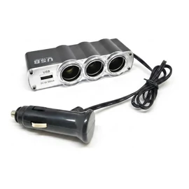 In-Car autós szivargyújtó elosztó USB csatlakozóval WF0120