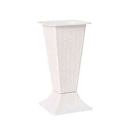 Modern Négyzetes Növénycserép – Fehér műanyag 6KM365WWW7-1