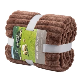 Puha csíkos pléd - Barna 150 x 200 cm HCP1