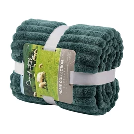 Puha csíkos pléd - Kékes zöld 150 x 200 cm HCP5