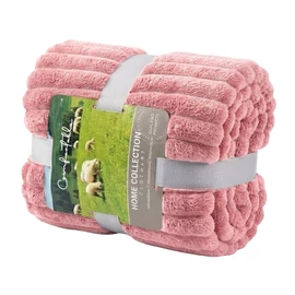 Puha csíkos pléd - Rózsaszín 150 x 200 cm HCP6