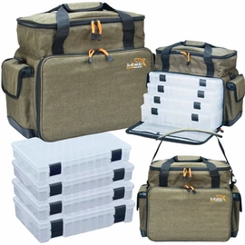 Hokkaido nagy horgásztáska – 6 rekeszes, 35×47×23 cm W13082