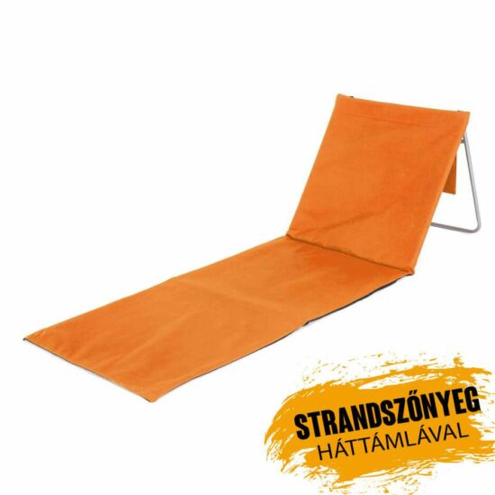 Strandszőnyeg háttámlával narancssárga