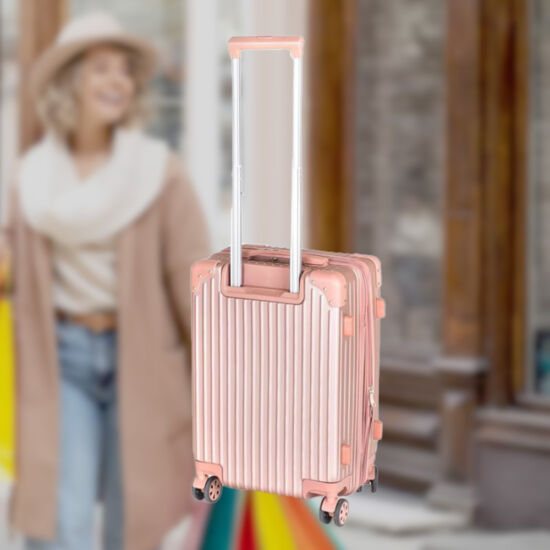 PRETTY UP bőrönd kerekeken ABS25, L, rózsaszín arany 22151704