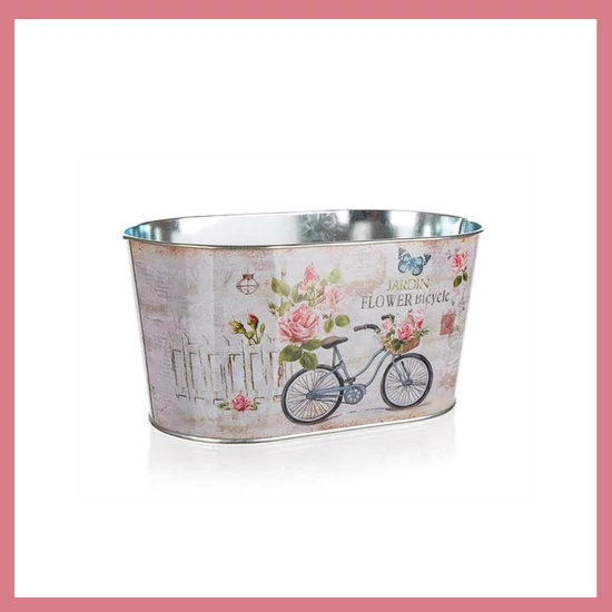 Metál kaspó BICYCLE 22,5cm ovális 63918810