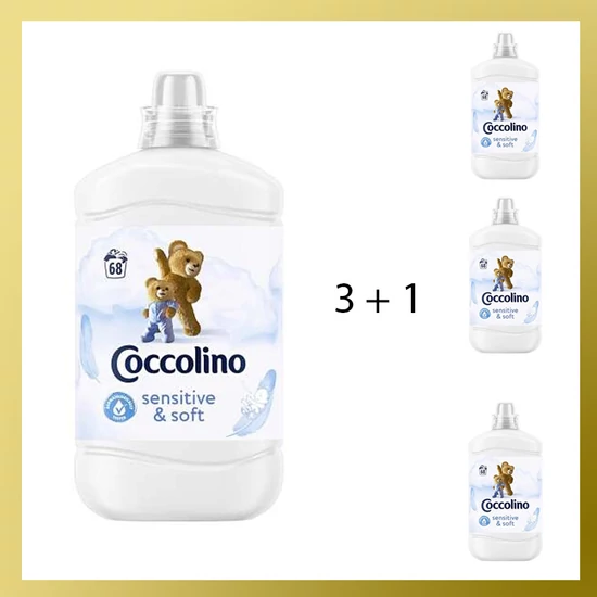 Coccolino Sensitive Pure öblítőkoncentrátum 1700ml/68 mosás 3+1 AKCIÓ 24170132akcio