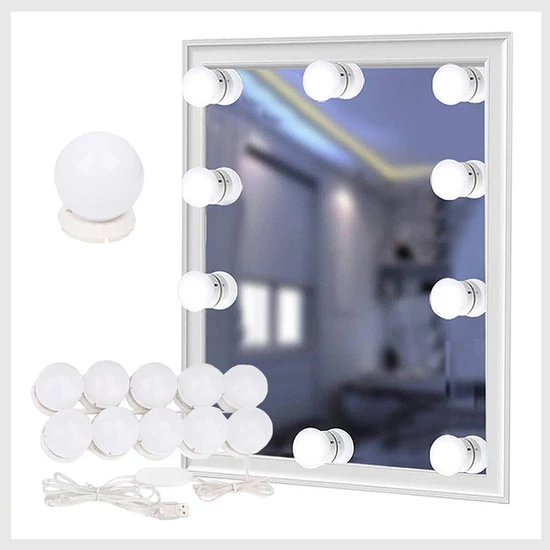 10 db tapadókorongos LED lámpa, állítható fényerővel, USB töltés, távirányító 01599