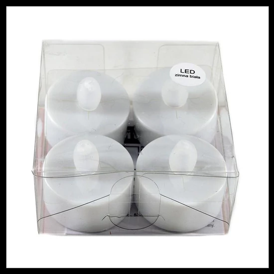 Elektromos led hidegfehér teamécses/4db 32795h