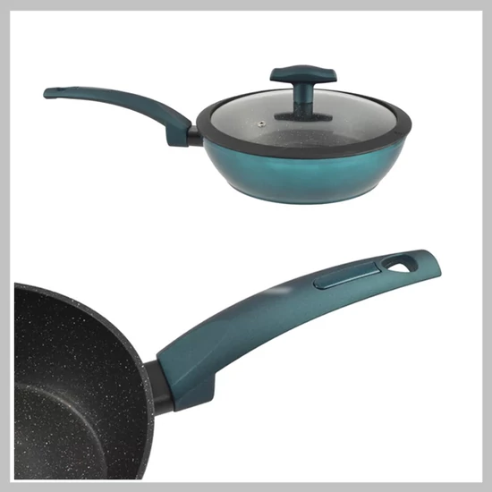 Perfect Home Sea Line tapadásmentes alumínium Wok üvegfedővel 24cm indukciós 15621