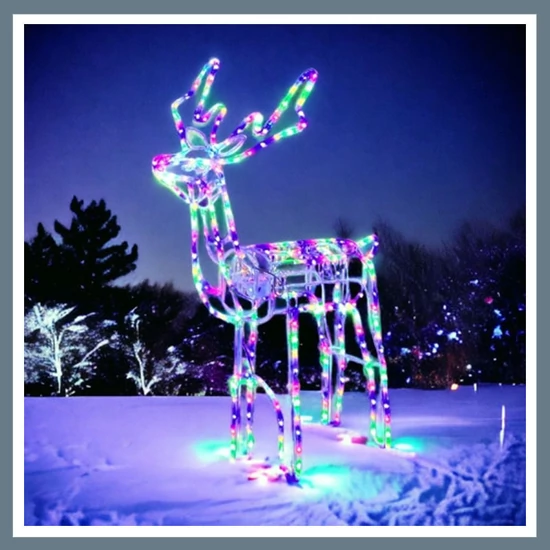 LED rénszarvas kültéri színes 115 cm magas szarvas-115cm-sz