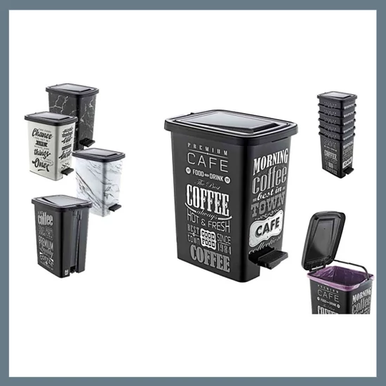 Pedálos szemetes feliratokkal 25L 8697422307798