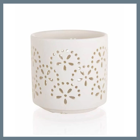 HOME DECOR Porcelán teamécses tartó 7,4 x 7 cm 63913503
