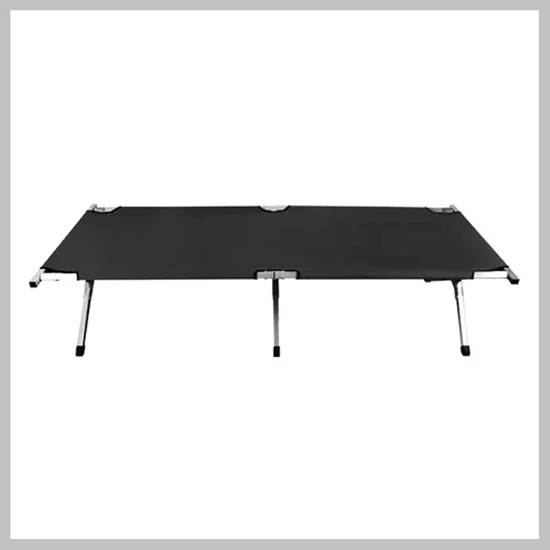 Kempingágy, fekete, 189 x 70 x 43 cm, 110 kg-os teherbírással 00023190