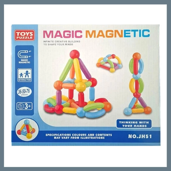 Magic Magnetic – 36 darabos mágneses építőkészlet JH51