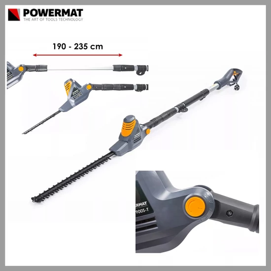 POWERMAT Elektromos teleszkópos sövénynyíró 45cm PM-NEW-900S-T 