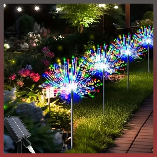 5 db napelemes 400 LED-es pitypang füzér színes JG730845-400SZ