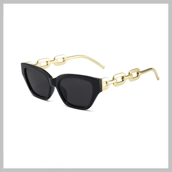 ELEGANT CHAIN Női Napszemüveg – Arany láncos szárakkal – OK277