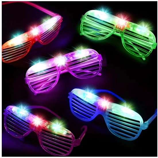 24 db Világító LED party szemüveg – több színben KH553976