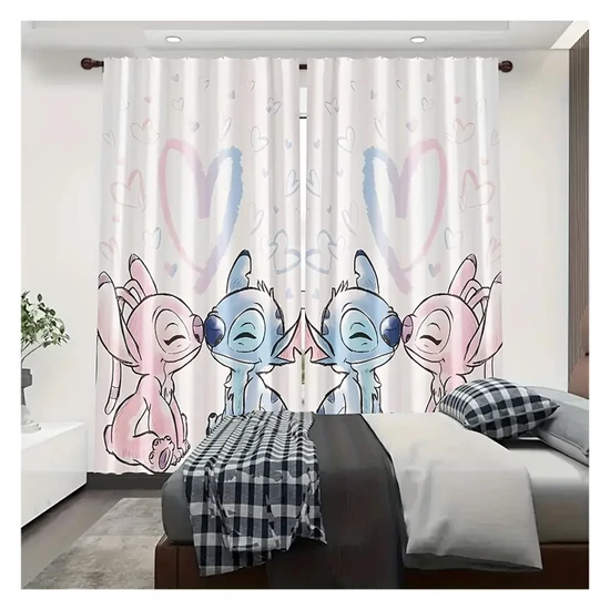 Disney Stitch és Angel függönyszett – 2 db 166 X 75 XA3529048-2